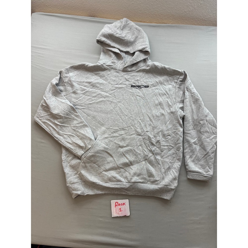 Black Rock Coffee Bar BRCB Rose Graphic Hoodie Gray Large Independent Trading Co